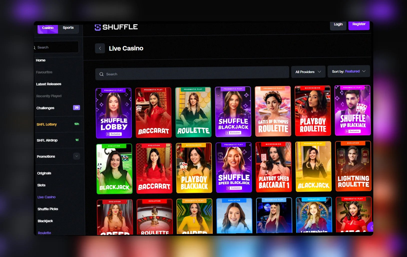 Shuffle Casino live casino France