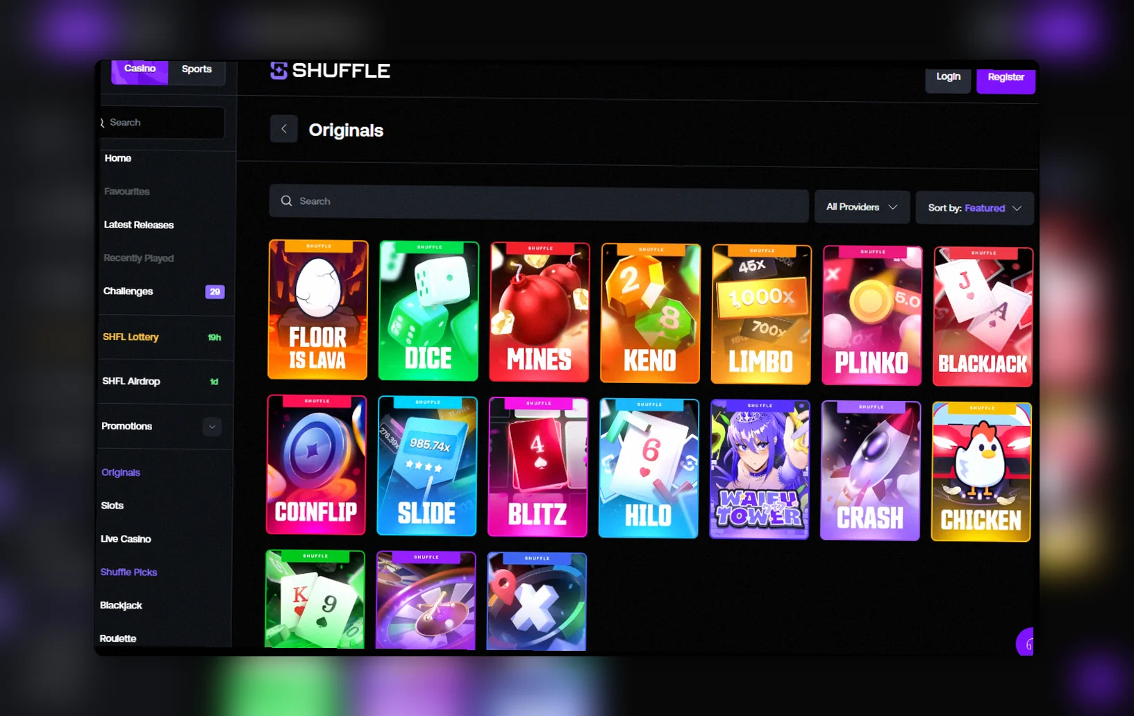 Shuffle Casino Originals France