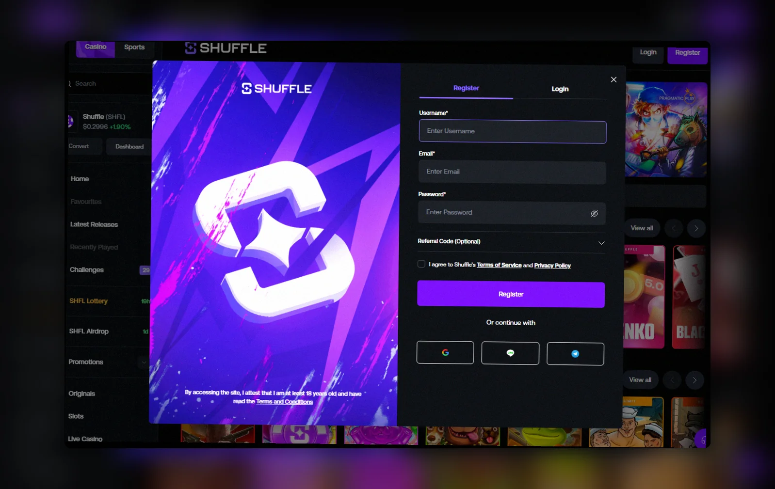 Shuffle Casino wallet France